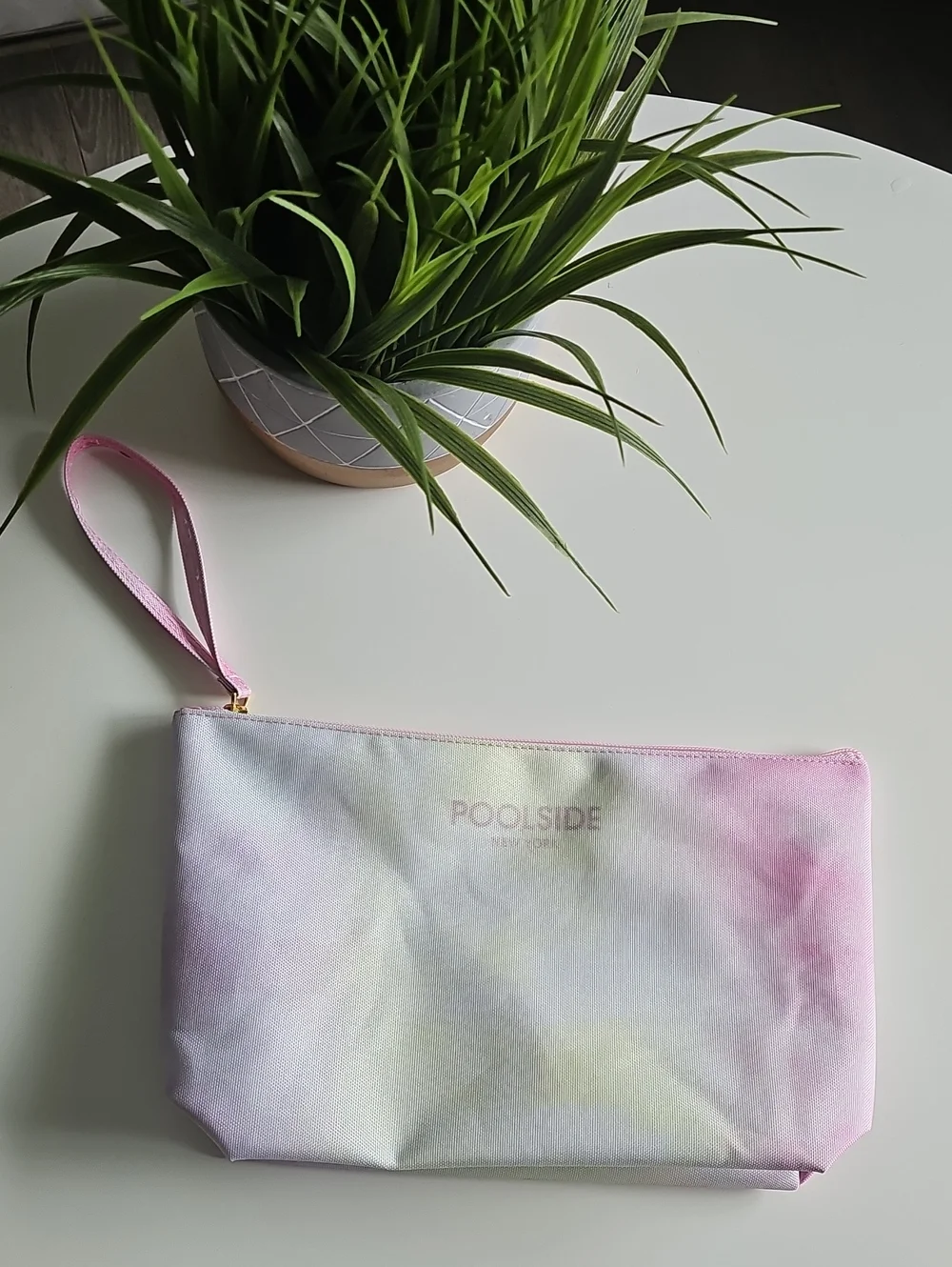 Poolside New York Pink Tie-Dye Water Resistant Wristlet Pouch
